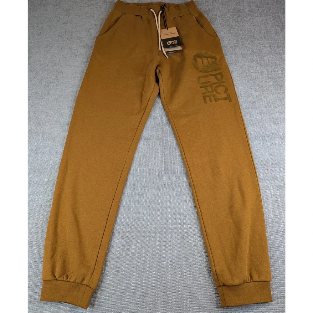 Picture Organic Clothing Sweatpants Mens M Brown Logo Chill Pants Fleece Joggers